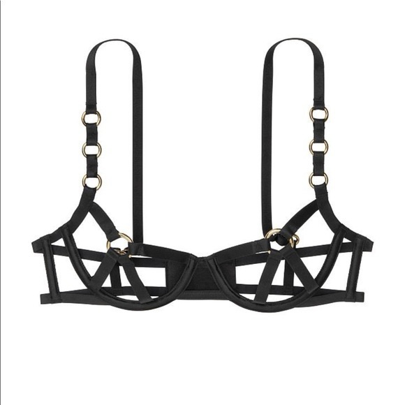 VICTORIA’S SECRET VS Very Sexy Unlined Strappy Balconette Bra/Panty Set XS/S - Picture 2 of 11